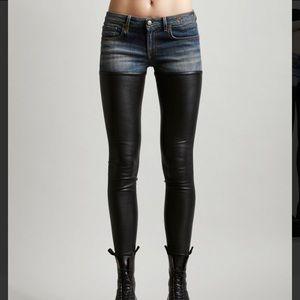 R13 denim and leather pants